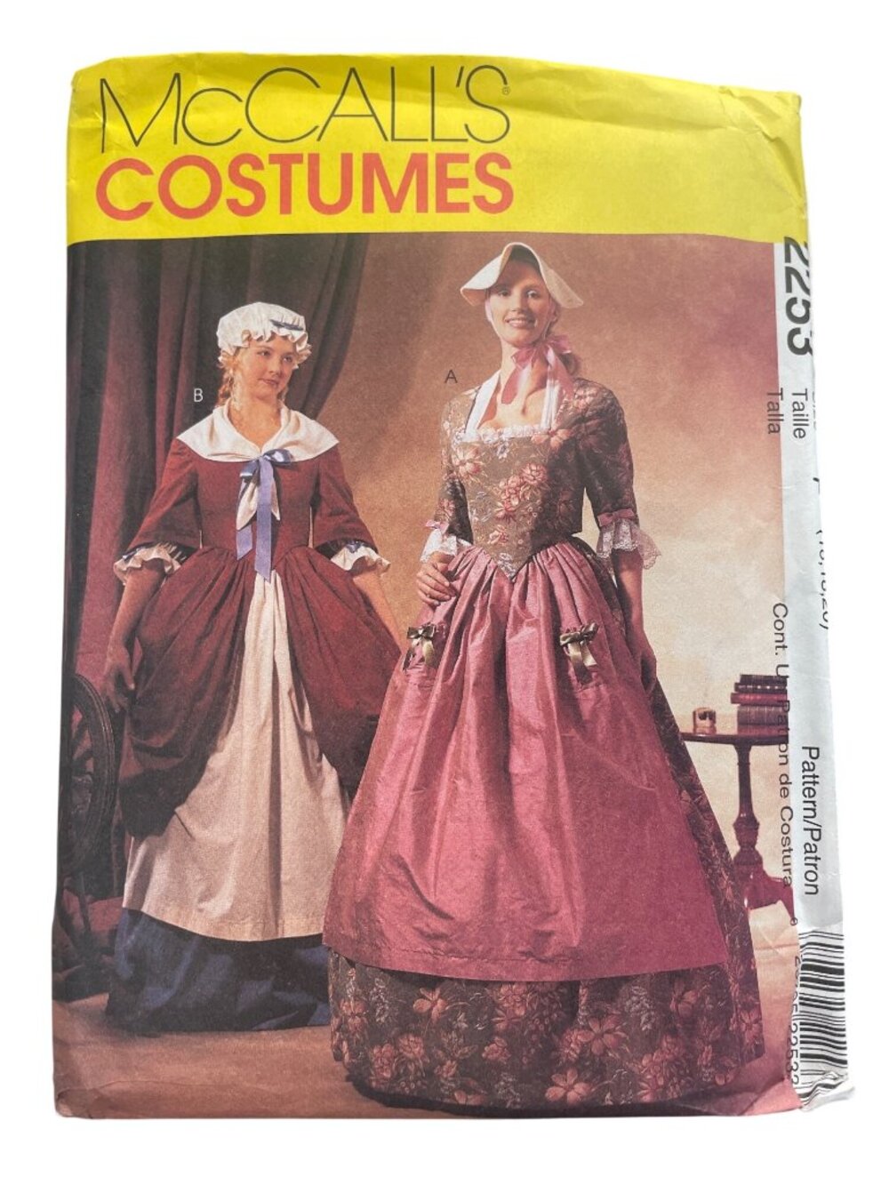 Vintage 90s McCalls 2253 Sewing Pattern Size 16-18-20 Revolutionary Costumes CUT
